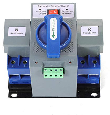 Interruptor de Transferencia Automático con Doble Fuente de Alimentación AC 63A 2P 220V 2-Way Uninterruptible Transfer Switch Controller Dual Power Block