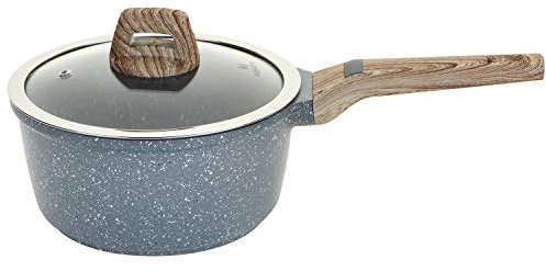 ROSSETTO Casserole Font Aluminium, Revêtement Anti-adhérent, Tous Feux Dont Induction (Silver Grey, Casserole de 20cm)