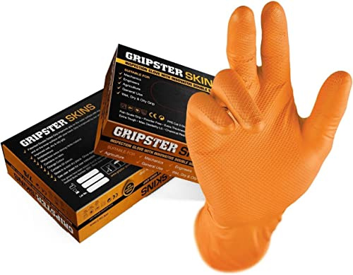 GRIPSTER ORANGE Gloves LARGE 50PK
