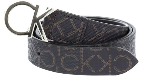 Calvin Klein Damen CK MONO BELT 3CM Gürtel,, per pack Braun (BROWN MONO 0HD), 90|#90|#6641 (Herstellergröße: 90)