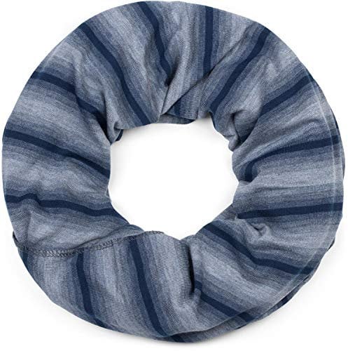 styleBREAKER Unisex Loop Schal mit Streifen Farbverlauf Muster Ton in Ton, Schlauchschal, Tuch 01016189, Farbe:Jeansblau