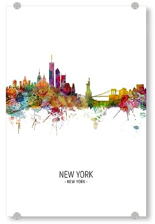 artboxONE Acrylglasbild 30x20 cm Städte/New York New York Skyline Portrait - Bild new york new york Skyline