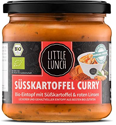 Little Lunch Bio Eintopf Süßkartoffel Curry | 350ml | 100% Bio-Qualität | Vegan | Ohne zugesetzten Zucker | Laktosefrei | Keine künstlichen Zusätze | Ohne Geschmacksverstärker