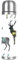 Thermosflasche mit Hirsch-Silhouette, doppelwandig, isoliert, auslaufsicher, 480 ml