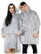 Hug Snug Oversized Hoodie Women, Sherpa Fleece Snuddies Women Grey Blanket Hoodie Mens, Wearable Blanket Women's Hoodies Adults Snuddie Udie