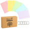 Koogel Karteikarten A7 mit Metallringen, 400er Set in 5 Farben – Lernkarten für Studium, Anatomie, Notizen, Abitur, Vokabeltraining, 10.5 x 7.4 cm