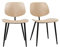 Miliboo Stühle Tobias helles Holz und schwarzes Metall 2er-Set