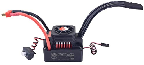 Fasizi 120A ESC étanche sans Brosse pour pièces de Voiture 2-6S 1/10 2-4S 1/12 Rc