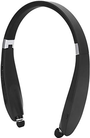 Goshyda SX‑991 Auricolare Bluetooth, Cuffie Bluetooth 5.0 con Archetto da Collo Auricolari Sportivi Pieghevoli con Auricolari Retrattili, per Home Office, Videoconferenze, con Custodia