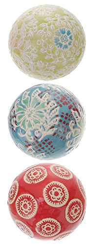 BESPORTBLE Schwimmkugeln Dekokugel Teichkugeln Deko Kugeln 3 Stücke Schwimmende Kugeln Keramik Kugeln Porzellan Ball Vintage für Schalen Vasen Esstisch Mittelstück Balkon Teiche Deko