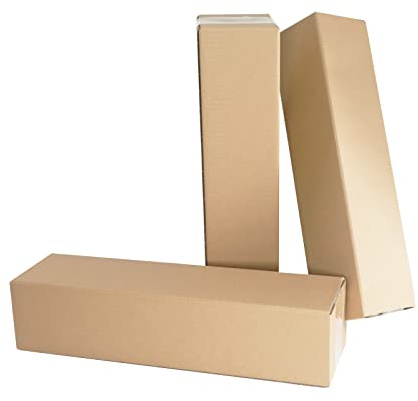 PACK4YA 420×100×100mm Lange Pakete für Versand versandbox Verpackungskartons schlank faltkarton Versandkartons für die Verpackung päckchen kartonschachteln GLS DHL UPS Geschäft oder Geschenk(10 Stück)