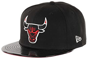 New Era Chicago Bulls NBA Trophy Sidepatch Black Red 59Fifty Basecap - 7 5/8-61cm (XL)