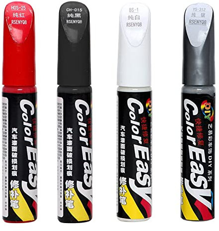 Auto Lackstift Lackreparaturstift, Auto Kratzer Reparatur Stift, Autolack Reparaturstift, Auto Reparatur Lack Auto Pinsel, Lackstift Reparatur Mit 4 Optionalen Farben Für Autokratzer Reparatur,4 Stück