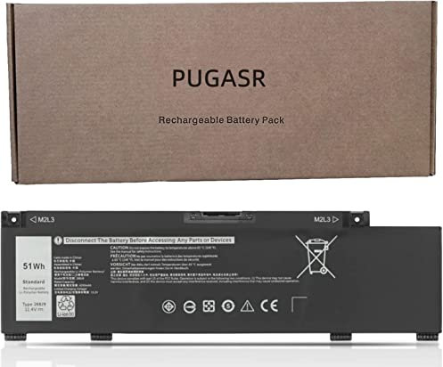 PUGASR 266J9 Laptop Battery Compatible with Dell G3 15 3500 3590 3790 G5 15 5500 SE 5505 Inspiron 5490 INS 15PR-1545W 1645W 1742W 1548BR 1742BR Series 0415CG C9VNH 0PN1VN 0M4GWP 11.4V 51Wh