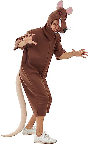 Funidelia | Déguisement de rat pour femme et homme Animaux - Déguisement pour Adultes et accessoires pour Halloween, carnaval et fêtes - Gris/Argenté