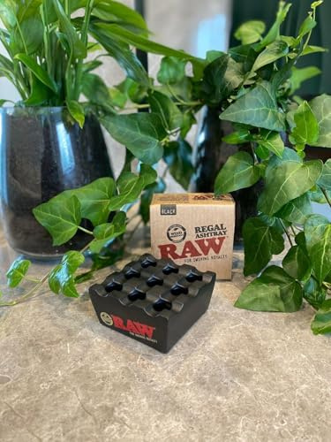 RAW - Regal Metal Ashtray - Black - Pack of 1