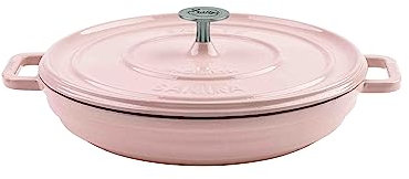 Sallys 'Samira' Deluxe Gusseisentopf - Robustes und Hochwertiges Kochjuwel für Perfektes Garen - für 2,2 Liter Inhalt, für alle Herdarten und ofenfest bis zu 250 Grad (Silky Pink)