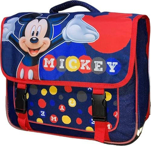 arlis Cartable scolaire Mickey 38 cm - Qualité supérieure (Cartable Mickey) 38 X 14 X 33