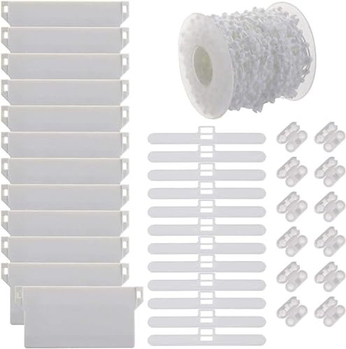 Kit di riparazione per tende verticali, con catena da 10 m e connettore, ricambio fai da te, accessori per tende verticali e ganci superiori, 89 mm