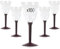 Table'Colors Lot de 100 Verres A Pied Plastique Lavable et Reutilisable - Emboitage Parfait, Grande Stabilité, Idéal Mariage, Anniversaire, Réceptions - Contenance 16cl (Chocolat)