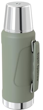 Super Sparrow Borraccia Termica - 1500ml - Bottiglia Termica in Acciaio Inox - Borracce Senza BPA - Mantiene Calde 24 Ore o Fredde per 36 Ore - A Prova di Perdite Tappo Funge Anche da Tazza