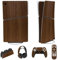playvital Full Set Skin Sticker for ps5 Slim Console Digital Edition (The New Smaller Design), Vinyl Skin Decal Cover for ps5 Controller & Headset & Charging Station & Media Remote - Wood Grain