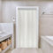 YISURE Schmaler Duschvorhang 120x180 Creme für kleine Badewannen, Polyester Stoff Kleiner Badvorhang Wasserabweisend, Breite 120 x Höhe 180cm