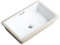 Fregadero de baño rectangular de 22 pulgadas, de cerámica blanca, bajo encimera, con desbordamiento (21.8 x 14 pulgadas)