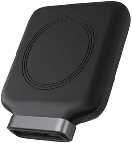 Xoopar - Batería Externa Portátil Magnética 5000mAh Carga Rápida 2 Veces Tu Smartphone Puerto USB y Lightning Tipo C Ultra Compatible Todos los Smartphone Power Bank en Cuero Reciclado - INE ODA Negro