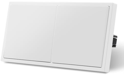MVAVA Lichtschalter Unterputz, Standard Lichtschalter 1 Fach 1 Weg, Kunststoffe Wandschalter 80mm x 150mm, Weiß