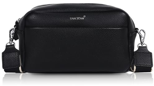 TANTOMI Umhängetasche Damen Klein, Crossbag Damen Elegant Moderne Kleine Tasche Handbags mit Verstellbar Abnehmbar Breiter Gurt