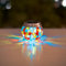 Garden Mile Solar LED Mosaic Jar Light Multi Coloured Lantern Outdoor Lighting for Garden Light Up Table Top Decoration Small Outdoor LED Garden Lamp