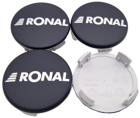 4X Original RONAL Nabendeckel 56,5mm / 53mm - Schwarz Matt M57 Center Cap Deckel Felgendeckel Nabenkappen