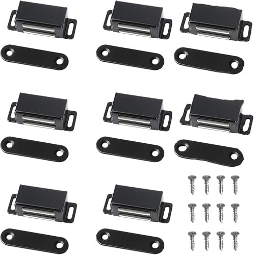 8 Pack Cabinet Magnetic Door Catch, Cabinet Magnets for Cupboards, Magnetic Cupboard Catches, Stainless Steel Heavy Duty Locks, Door Magnet for Kitchen Wardrobe Magnets Door Closers Magnet Closure