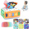 KingYH Tissue Baby Spielzeug Box Montessori Sensorik Nummer Interaktive Sensorische Spielzeug Box Toy mit Crinkle Tuch und Farbiges Tuch für 3-12 Monate Mädchen Junge Baby