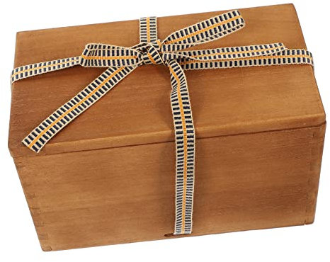 SHINEOFI Ceramic Tea Cup Vase Wooden Box Decorative Storage Rustic Vase Teacup Box