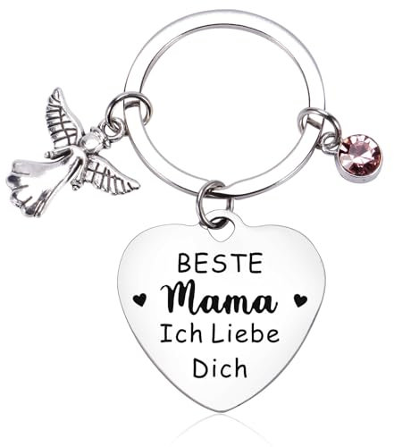 YRsorn Schlüsselanhänger Mama - Geschenke für Mama, Muttertagsgeschenk für Mama, Schutzengel Schlüsselanhänger, Beste Mama Geschenk, Ich Liebe Dich Mama Gastgeschenke Geburtstag