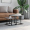 OHOOWOO Satztische 2 STK. Grau Sonoma Holzwerkstoff,Schicker CouchtischSet mit IndustrieDesign für Wohnzimmer, Schlafzimmer und Büro Couchtische, Kaffeetische