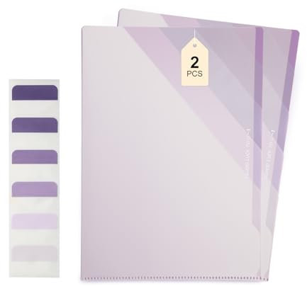 Luxoraiova 2 Stück Fächermappe, Dokumentenmappe A4 Mit 6 Fächer, Mappe Mit Etiketten, Ordner A4/ Aktenordner/Ordnungsmappe Dokumententasche Für Zuhause, Büro, Schule Und Auf Reisen- Farbverlauf Lila