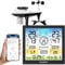 Raddy WF-120C WLAN Wetterstation mit 7-in-1 Außensensor, 10 Farbdisplay, Regenmesser, Windmesser, UV- & Lichtindex, Innen- und Außenthermometer, Wettervorhersage, Luftfeuchtigkeit & Luftdruck