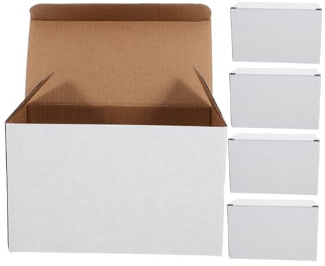 SOPOTUTU 5stücke Weiße Versandkartons Aus Wellpappe Faltbare Verpackungsboxen Für Versand Und Umzug Robuste Und Vielseitige Mailingboxen Für Verschiedene Anwendungen