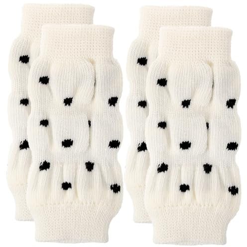 Toyvian 4Pcs Knitted Dog Leg Warmers Lightweight Pet Leg Protectors for Skid Design Soft for Keeping Dogs Warm and Secure