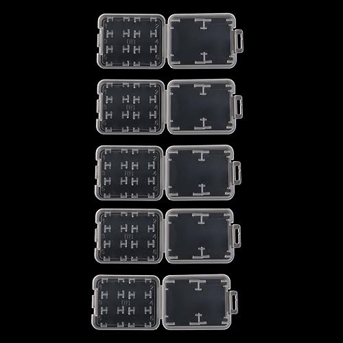 5pcs Clear Plastic Memory Card for Case for SD Micro SD T-Flash Card