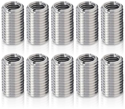 10 Stück Gewindeeinsatz,15mm M8 auf M6 Edelstahl Reduziermutter Gewindehülse,m8 Threaded Insert to m6,Gewindeadapter,Gewindehülsen,Gewindebuchse m8 m6,GewindeeinsäTze Adapter Gewindereparatursatz