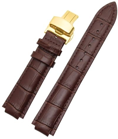 PNESHGTT Kompatibel mit Louis Vuitton Tambour Serie Q1121. Spezielles Uhrenarmband for Herren und Damen. Q114k Leder. Kompatibel mit LV-Uhren mit erhabenem Mund.(Beige,10x18mm)