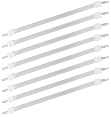 Veemoon 8 Pièces Tubes Chauffants Quartz Céramique Élément Chauffant Électrique Uniforme pour Radiateurs Infrarouges et Chauffages Espace Compatible avec Fours Électriques et Appareils de