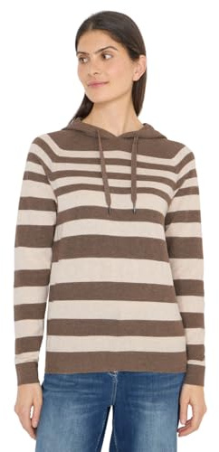 Cecil Damen Gestreifter Struktur-Hoodie