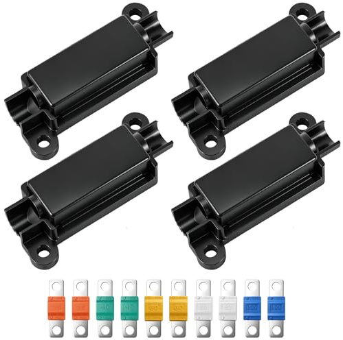 4Pcs Midi Fuse Holders with 10Pcs Fuses Assorted 30A/40A/60A/80A/100A