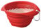 Kurgo Collaps-a-Bowl, Collapsible Dog Food and Water Travel Bowl, BPA free, Includes Carabiner, Red