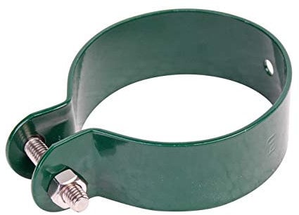 Alberts 656317 Schelle für Streben und Spannbrücken | feuerverzinkt, grün kunststoffbeschichtet RAL 6005 | Schellen- Ø 60 mm